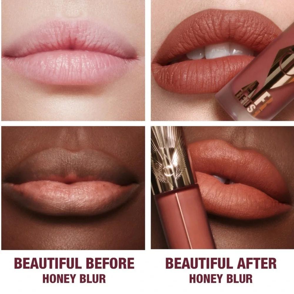 CHARLOTTE TILBURY Airbrush Flawless Matte Lip Blur Liquid Lipstick - HONEY BLUR